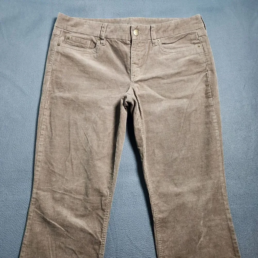 J. Crew Corduroy Pants Women 33T Brown Mid Rise Bootcut